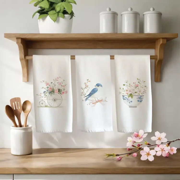 Ποτηρόπανα Κουζίνας Jardin Σετ 3ΤΜΧ