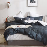 Beauty Home Σετ σεντόνια υπέρδιπλα με λάστιχο Memories Art 12697 165x200+30 Ανθρακί