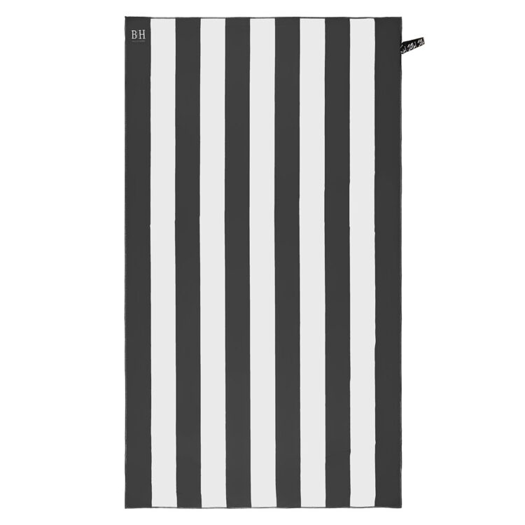 Beauty Home Πετσέτα θαλάσσης Microfiber 200gsm Art 2284 90x160 Μαύρο