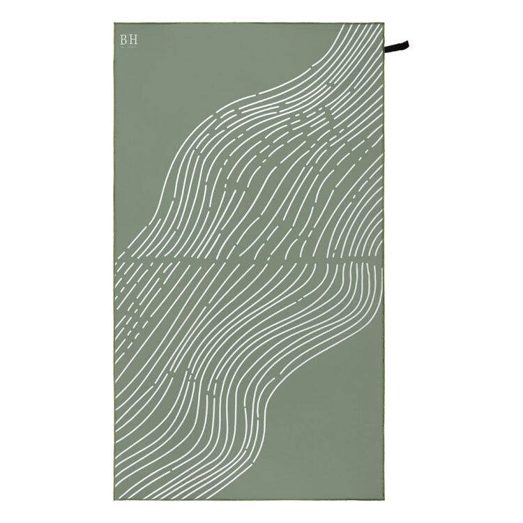 Beauty Home Πετσέτα θαλάσσης διπλής όψης Microfiber 200gsm Art 2290 90x160 Λαδί