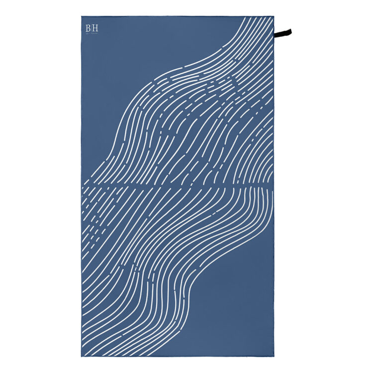 Beauty Home Πετσέτα θαλάσσης διπλής όψης Microfiber 200gsm Art 2293 90x160 Μπλε