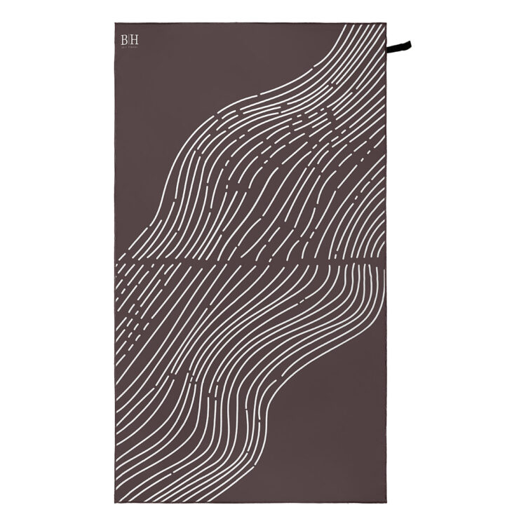 Beauty Home Πετσέτα θαλάσσης διπλής όψης Microfiber 200gsm Art 2294 90x160 Καφέ