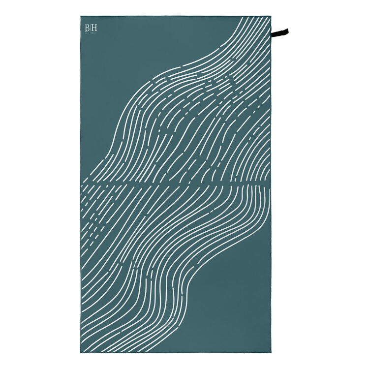 Beauty Home Πετσέτα θαλάσσης διπλής όψης Microfiber 200gsm Art 2295 90x160 Πετρόλ