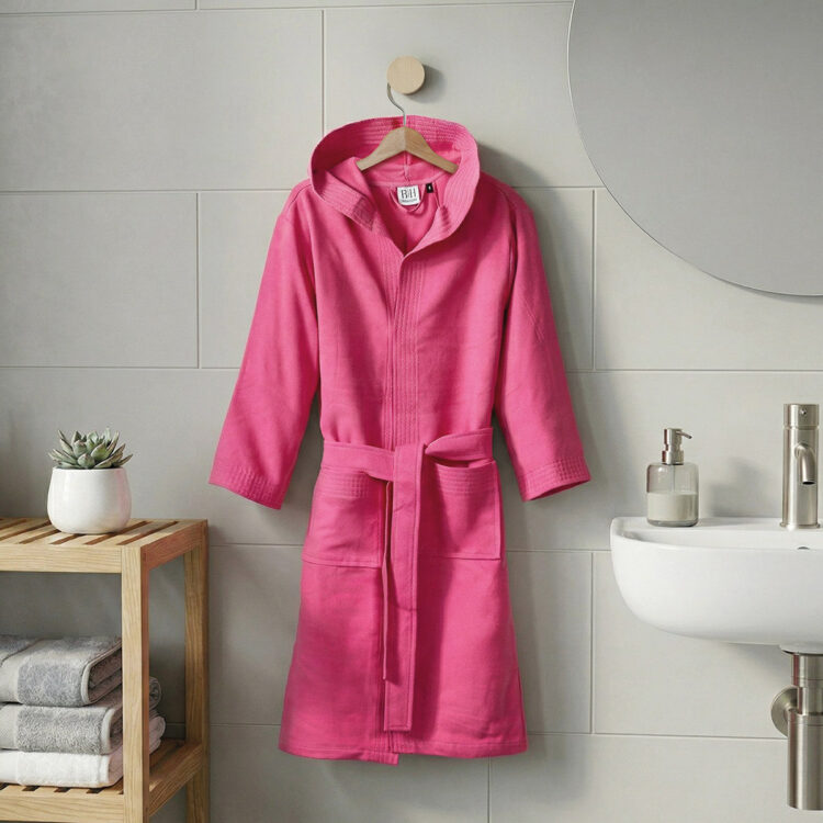 Beauty Home Μπουρνούζι με κουκούλα Mojo Art 3471 Ματζέντα XS