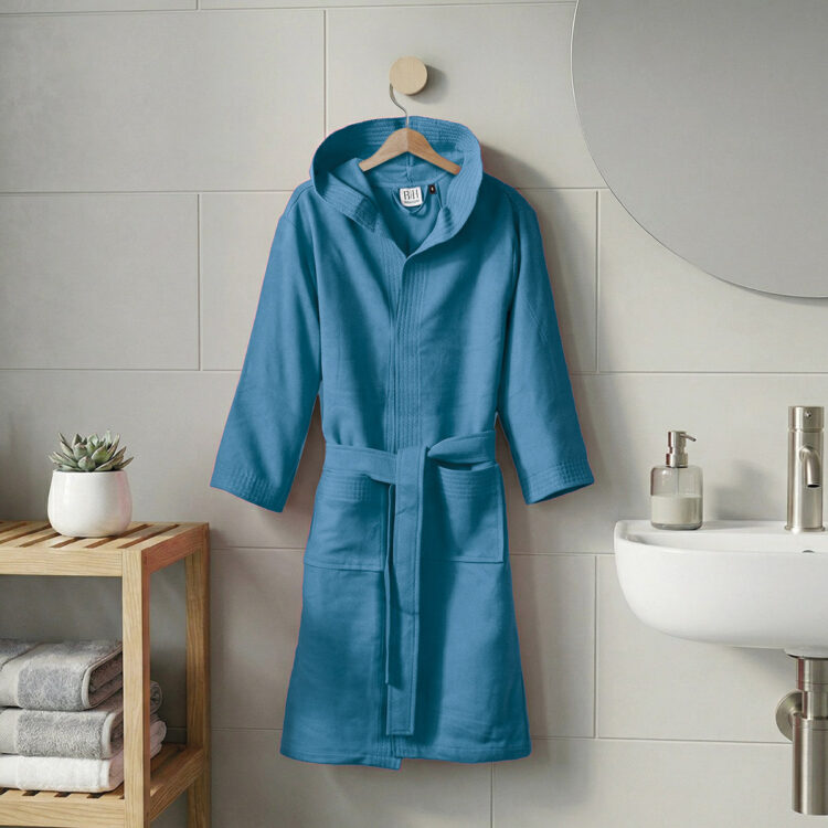 Beauty Home Μπουρνούζι με κουκούλα Mojo Art 3472 Μπλε