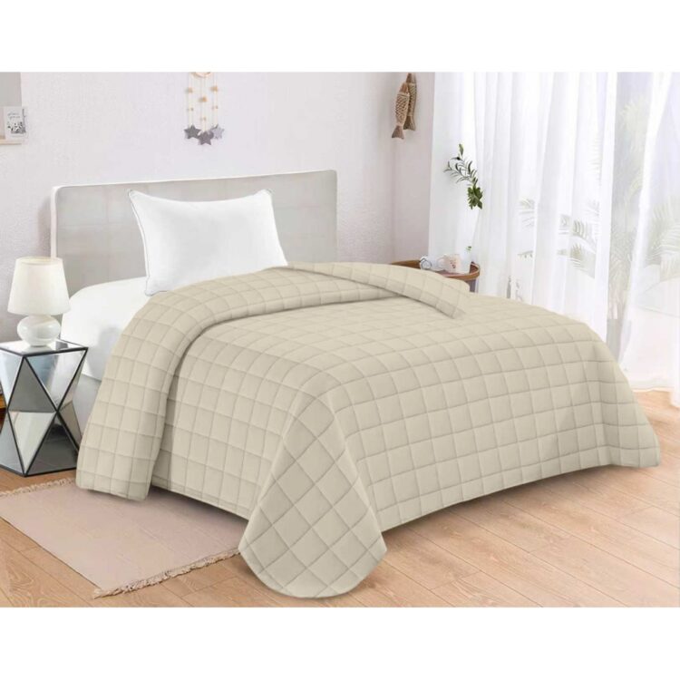 ΚΟΥΒΕΡΛΙ ΚΑΠΙΤΟΝΕ KING SIZE 240Χ260 ADAM HOME ANTEL CREAM