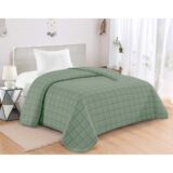 ΚΟΥΒΕΡΛΙ ΚΑΠΙΤΟΝΕ KING SIZE 240Χ260 ADAM HOME ANTEL GREEN
