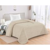 ΚΟΥΒΕΡΛΙ MICROFIBER ΥΠΕΡΔΙΠΛΟ 220X240 ADAM HOME GLORIA CREAM