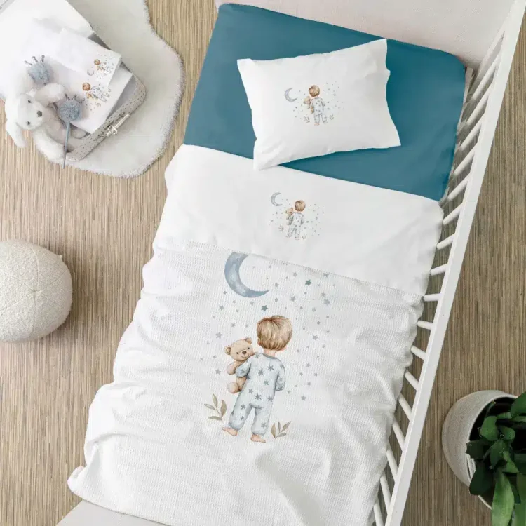 Κουβέρτα Πικέ Κούνιας Goodnight Πετρόλ