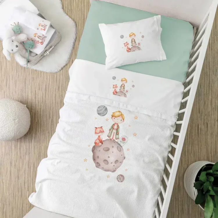 Κουβέρτα Πικέ Κούνιας Little Prince