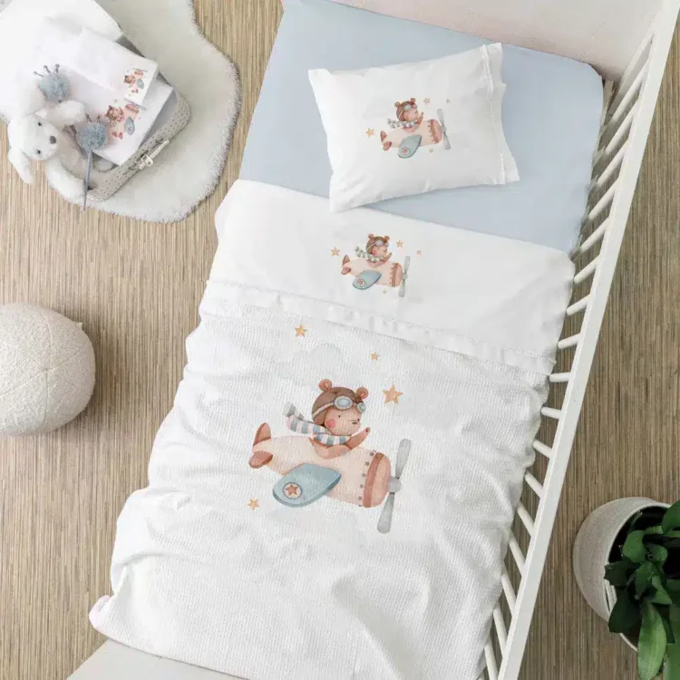 Κουβέρτα Πικέ Κούνιας Pilot