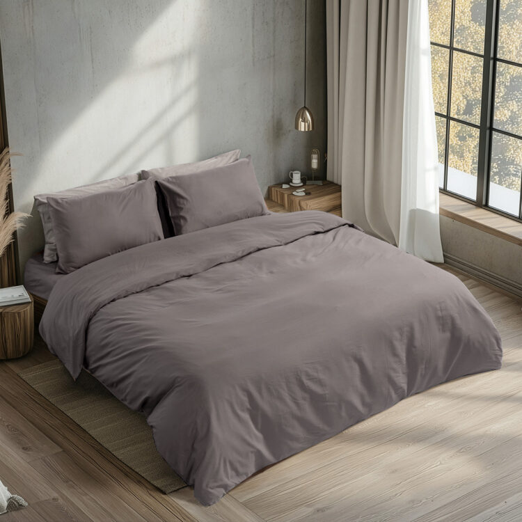 Beauty Home Σεντόνι υπέρδιπλο με λάστιχο Prime Art 1230 170x200+35 Ανθρακί