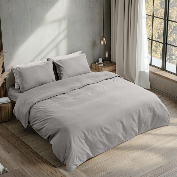 Beauty Home Σεντόνι υπέρδιπλο με λάστιχο Prime Art 1230 170x200+35 Γκρι