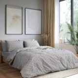 Beauty Home Σετ σεντόνια υπέρδιπλα με λάστιχο Moments Art 12563 165x200+30 Γκρι
