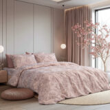 Beauty Home Σετ σεντόνια υπέρδιπλα με λάστιχο Moments Art 12569 165x200+30 Σάπιο Μήλο