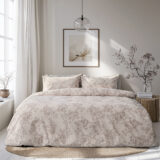 Beauty Home Σετ σεντόνια υπέρδιπλα με λάστιχο Moments Art 12570 165x200+30 Μπεζ