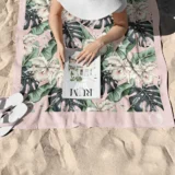 Πετσέτα Θαλάσσης Microfiber Quick Dry Monstera