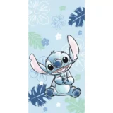 Πετσέτα Θαλάσσης Βαμβακερή Βελούδινη Stitch Cool Blue 320gsm