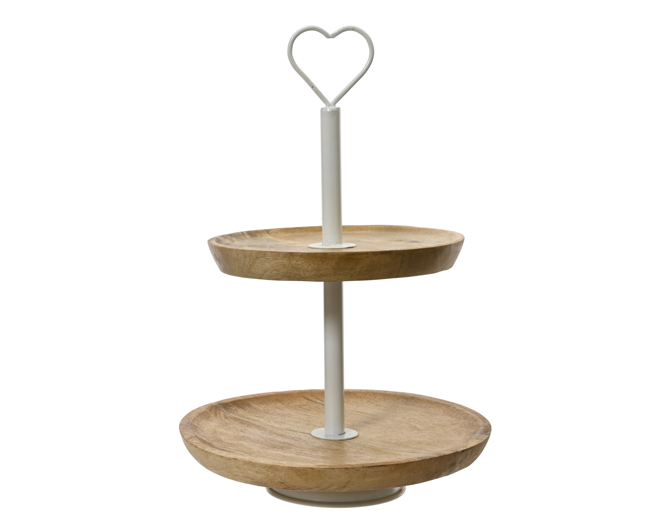 Beauty Home Διώροφη Ταρτιέρα από Ξύλο Μάνγκο 25 x 37 cm