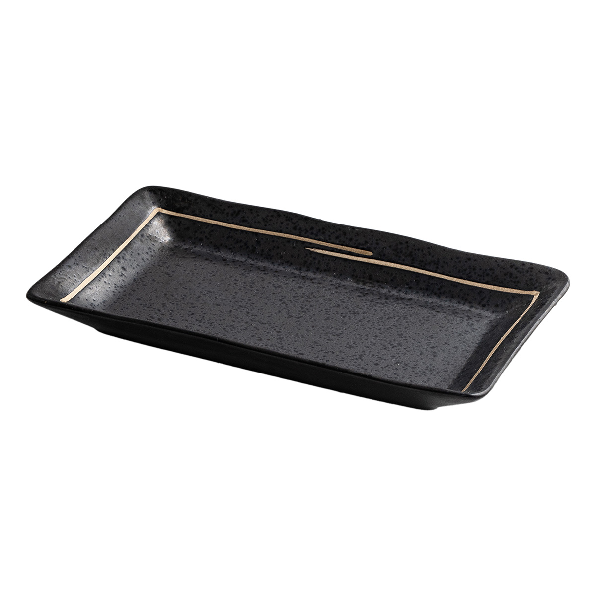 Beauty Home Πιατέλα πορσελάνης Gaia Αrt 7700-2 21x12 Μαύρο/Black - Image 2