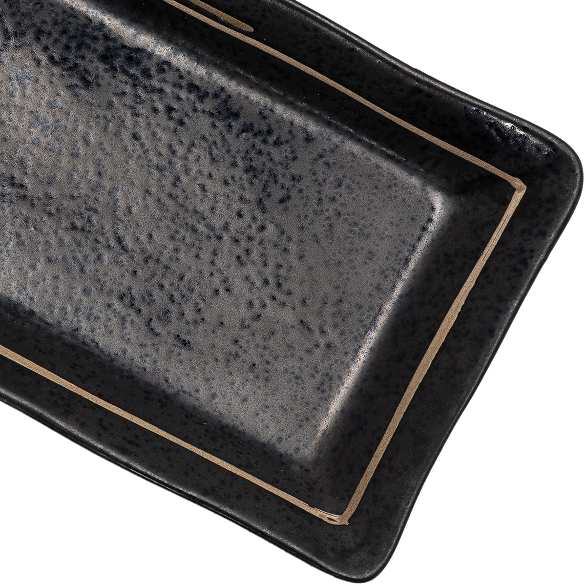 Beauty Home Πιατέλα πορσελάνης Gaia Αrt 7700-2 21x12 Μαύρο/Black - Image 3