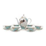 Beauty Home Σετ τσαγιού πορσελάνης 13τμχ Eternal Art 7713 Γαλάζιο