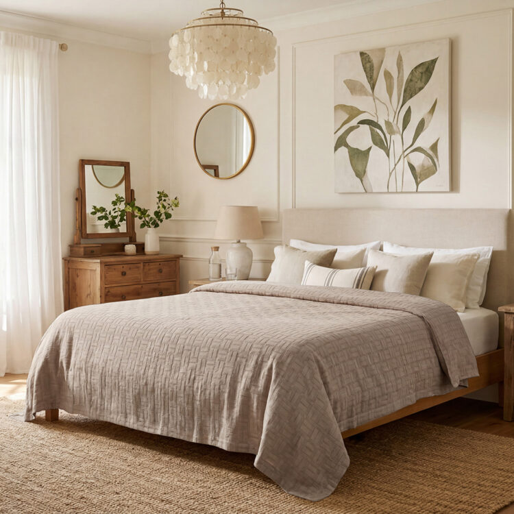 ΚΟΥΒΕΡΤΑ ΖΑΚΑΡ ΥΠΕΡΔΙΠΛΗ  MATLASSE ROMVIA 230X270 BEIGE (360 gsm)