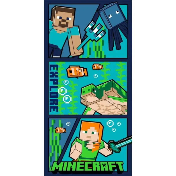 Πετσέτα Θαλάσσης Microfiber Minecraft