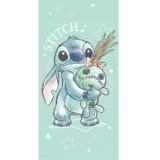 Πετσέτα Θαλάσσης Βαμβακερή Βελούδινη Stitch Hugs 320gsm