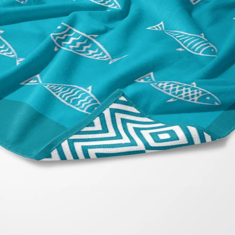 Πετσέτα Θαλάσσης Microfiber Quick Dry Fishes - Image 2