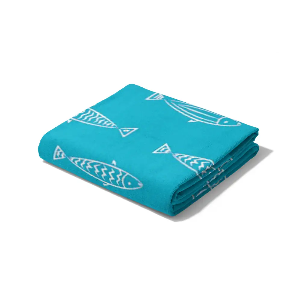 Πετσέτα Θαλάσσης Microfiber Quick Dry Fishes - Image 4