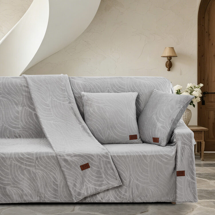 Beauty Home Σετ ριχτάρι 3τμχ Sienna Art 8671 (180x160+180x250+180x300) Γκρι