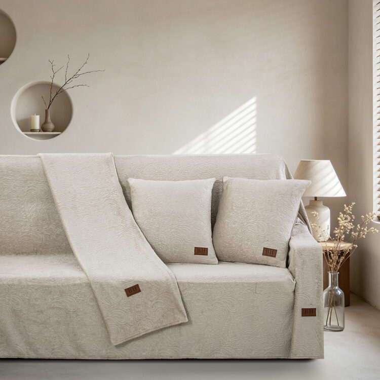 Beauty Home Σετ ριχτάρι 3τμχ Sienna Art 8673 (180x160+180x250+180x300) Μπεζ