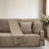 Beauty Home Σετ ριχτάρι 3τμχ Sienna Art 8678 (180x160+180x250+180x300) Μόκα