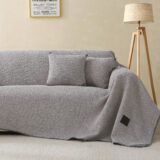 Beauty Home Ριχτάρια σετ 3τμχ Lamb Plus Art 8831 (175x180+175x250+175x300) Γκρι