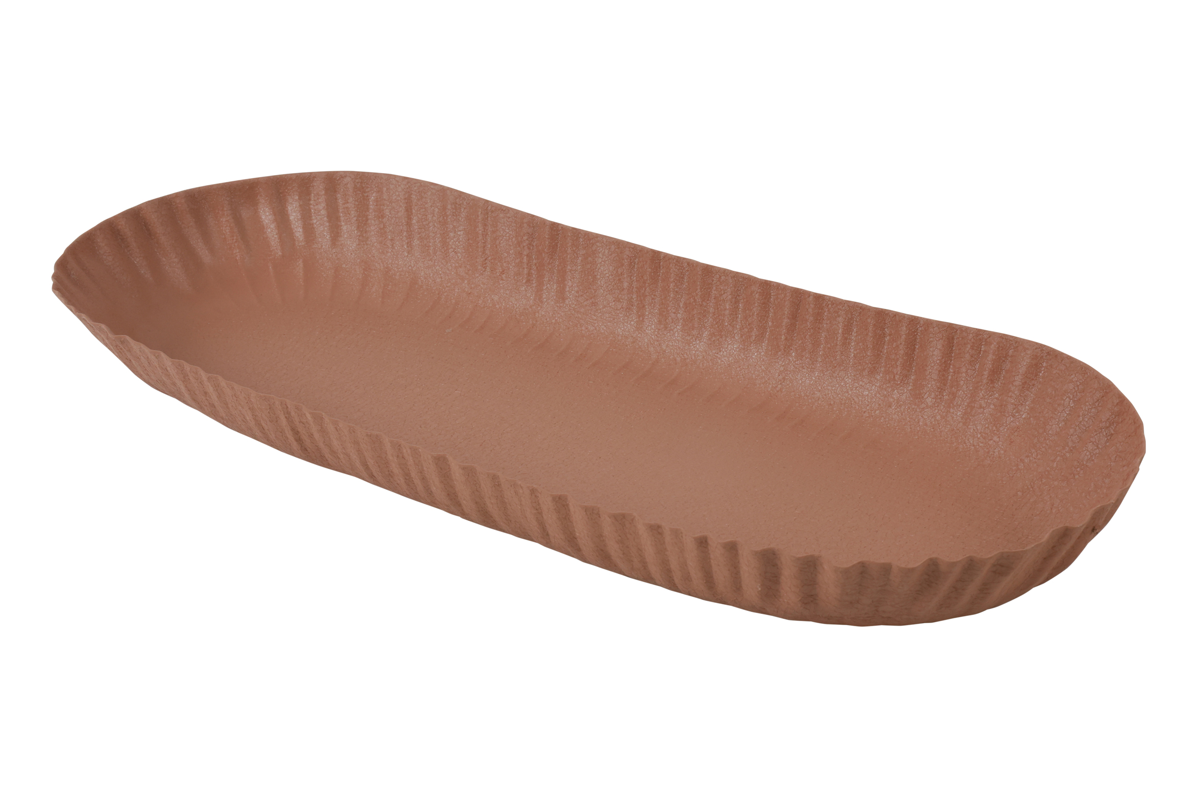 Beauty Home Πιατέλα μεταλλική terracotta 43×17