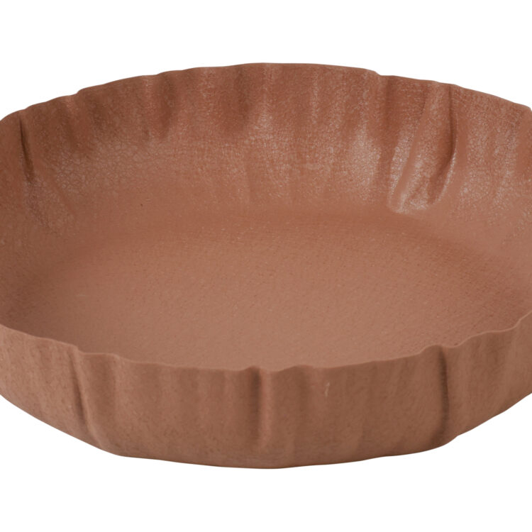 Beauty Home Πιατέλα μεταλλική terracotta 25cm