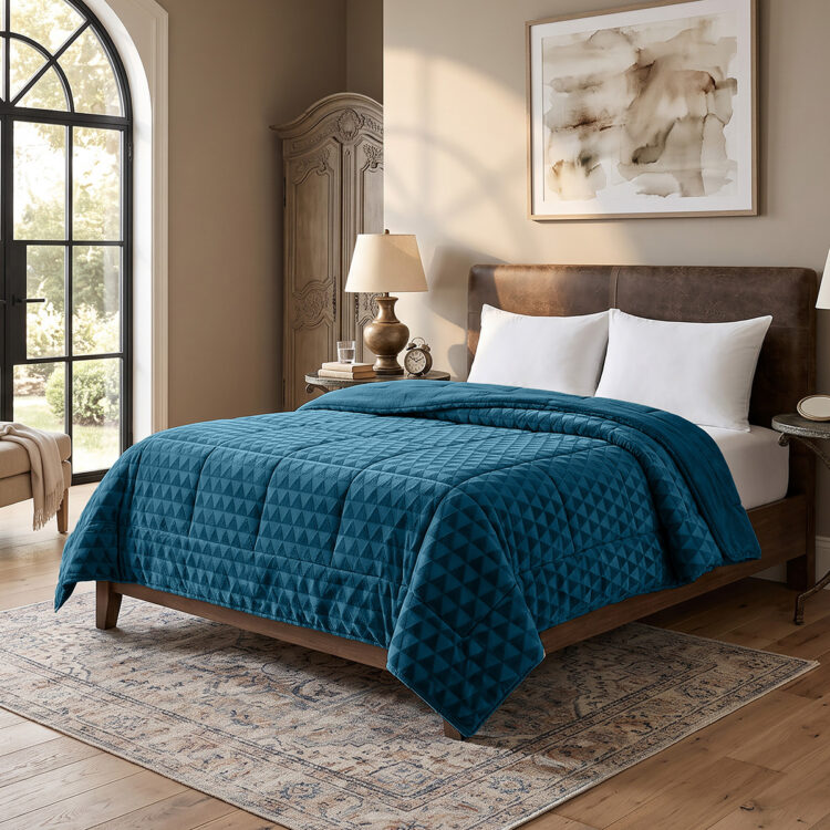 Beauty Home Κουβερτοπάπλωμα υπέρδιπλο Art 12700 220x240 Πετρόλ