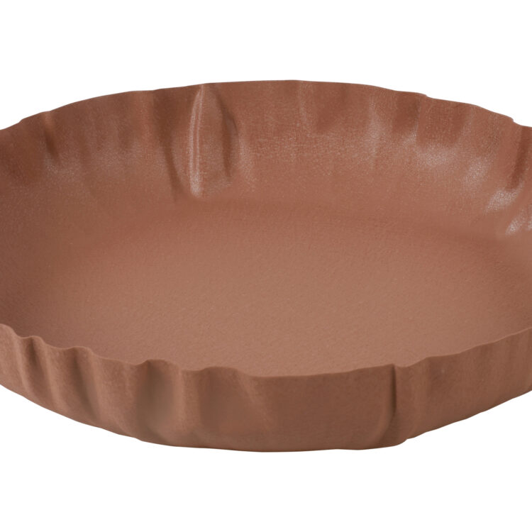 Beauty Home Πιατέλα μεταλλική terracotta 34cm