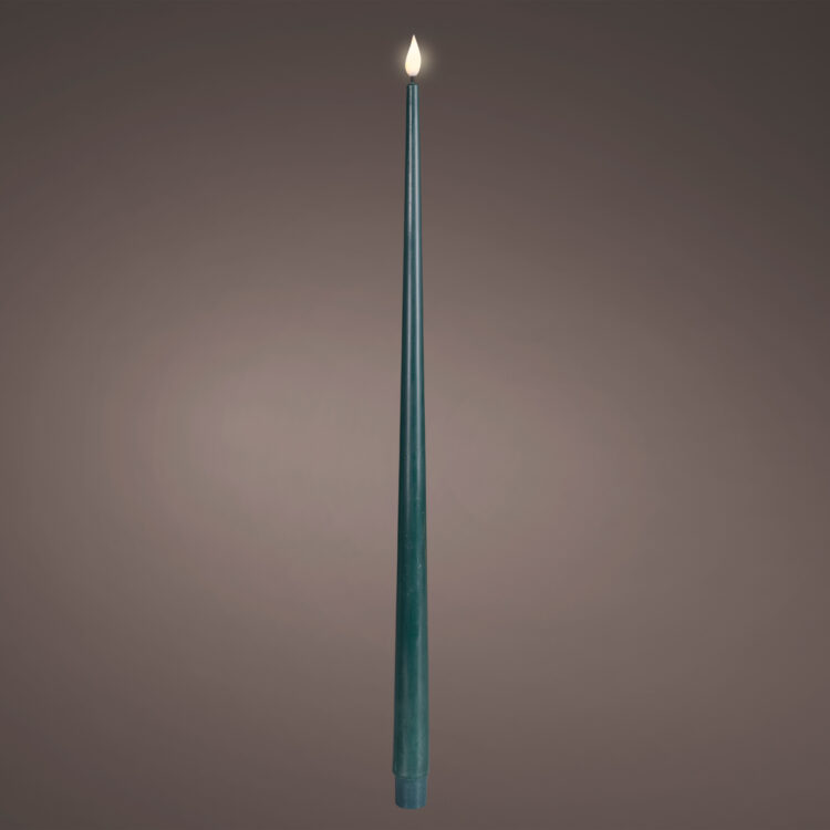 Beauty Home Κερί LED Δείπνου με Ρεαλιστική Φλόγα Πράσινο Σμαραγδί Σετ 2 Τεμαχίων Ø2