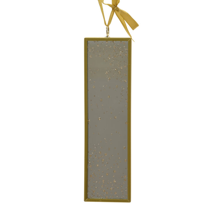 Beauty Home Διακοσμητικός Κρεμαστός Καθρέφτης με Glitter Χρυσός 6 x 0